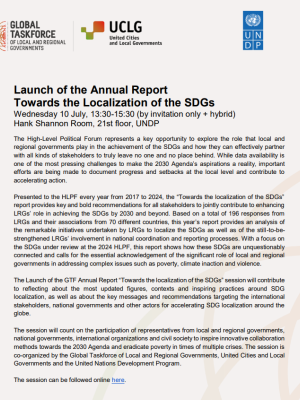 Launch of GTF report - Concept Note EN