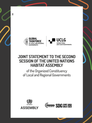 Joint Statement to the Second Session of the UN Habitat Assembly of the Organized Constituency of Local and Regional Governments